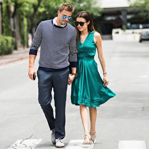 Banana Republic Satin Midi V Dress in cosmic teal - Picture 8 of 9